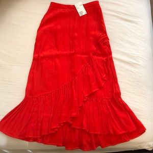 H&M Ruffle Midi Skirt